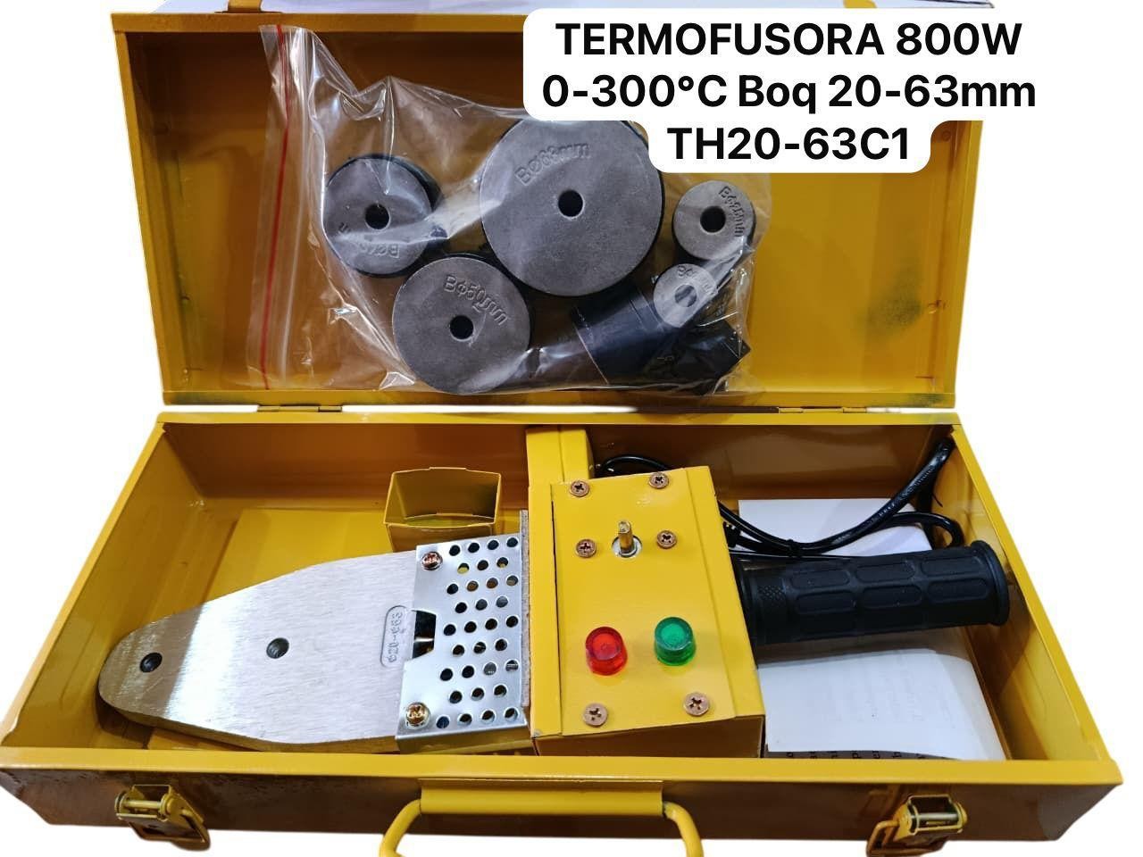 TERMOFUSORA 800W 0-300°C TH20-63C1 BOQUILLA 20-25-32-40-50-63MM